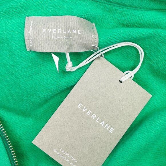 Everlane The Track Organic Cotton Hoodie - Jade Green - Size Small - Picture 5 of 5